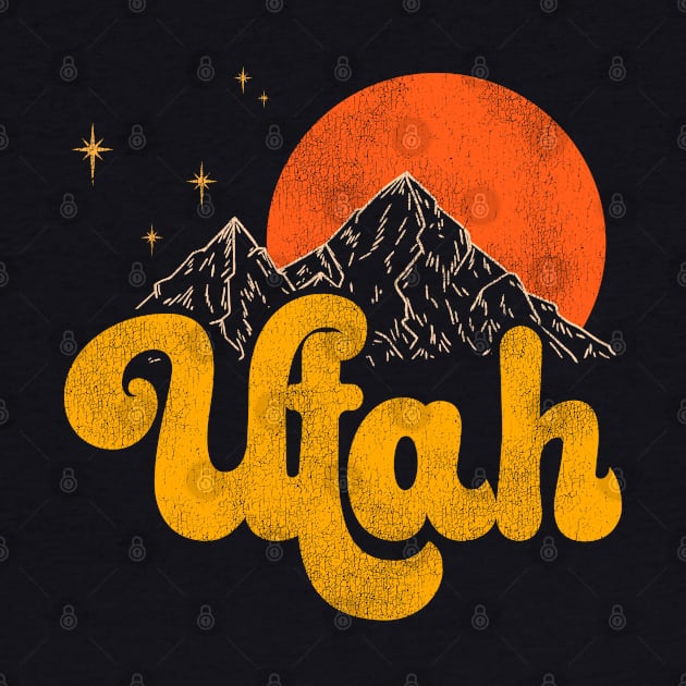 Vintage State of Utah Mid Century Distressed Aesthetic by darklordpug